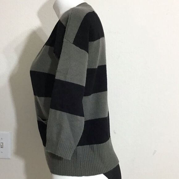 autumn cashmere Cashmere Sweater 3/4 Sleeve Pullover V-Neck Size Small - Picture 5 of 13